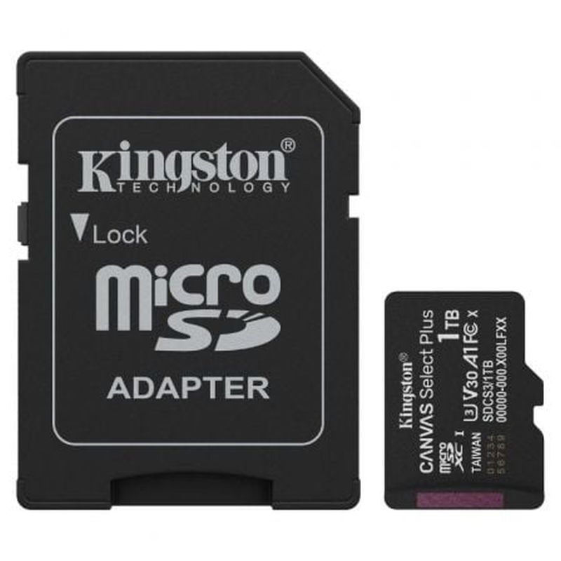 KINGSTON MICRO SD XC CANVAS SELECT PLUS CL10 1TB +ADAPT
