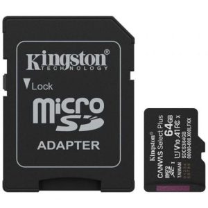 KINGSTON MICRO SD CANVAS SELECT PLUS 64GB SDCS3-64GB CL10 + ADAPT
