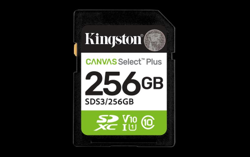 KINGSTON TARJETA SD 256GB SDXC CANVAS SELECT PLUS GEN 3