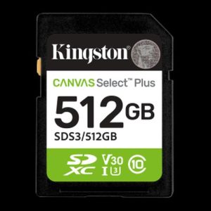 KINGSTON TARJETA SD 512GB SDXC CANVAS SELECT PLUS GEN 3