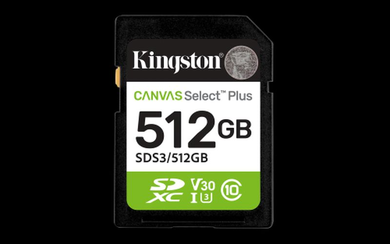 KINGSTON TARJETA SD 512GB SDXC CANVAS SELECT PLUS GEN 3
