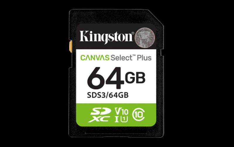 KINGSTON TARJETA SD 64GB SDXC CANVAS SELECT PLUS GEN 3