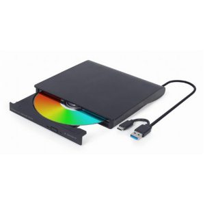 REGRABADORA EXTERNA DVD GEMBIRD DUAL USB-A/C BLACK