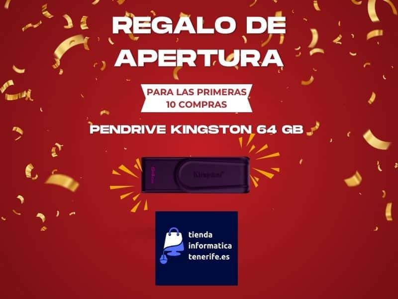 Regaldo de apertura pendrive kingston de 64 gb color negro