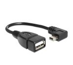 NANOCABLE CABLE USB 2.0 OTG ACODADO TIPO MINI BM-AH NEGRO 15 CM