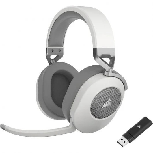 AURICULARES + MICROFONO CORSAIR HS65 WIRELESS GAMING HEADSET 7.1 WHITE