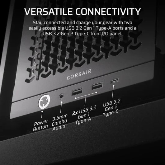 CAJA ORDENADOR GAMING CORSAIR FRAME 4000D CRISTAL TEMPLADO BLACK - Imagen 4