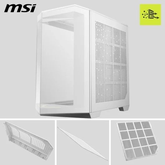 CAJA ORDENADOR GAMING MSI MAG PANO 100R PZ MATX RGB WHITE - Imagen 4