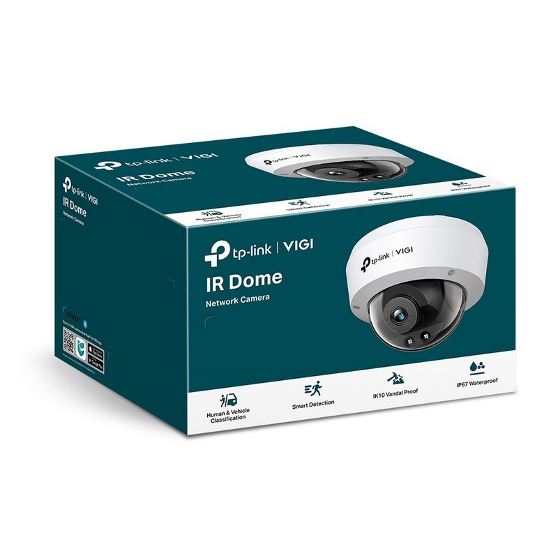 CAMARA IP TP-LINK VIGI DOMO INTERIOR/EXTERIOR 3MP 4MM IR 30M IP67/IK10 POE - Imagen 2