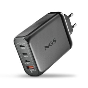 CARGADOR DE PORTATIL NGS BUD GAN 3XUSB-C/USB-A 140W BLACK